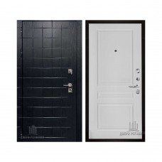 Взломостойкая ALBERO BLACK, цвет Альберо Блэк Рисунок грань, панель - Турин цвет Эмаль белая