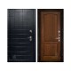 Дверь входная взломостойкая ALBERO BLACK, цвет Альберо Блэк Рисунок грань, панель - Фоборг цвет Античный орех