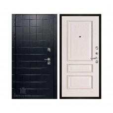 Взломостойкая ALBERO BLACK, цвет Альберо Блэк Рисунок грань, панель - Вена цвет Белая патина