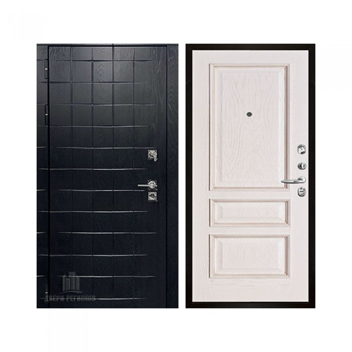 Взломостойкая ALBERO BLACK, цвет Альберо Блэк Рисунок грань, панель - Вена цвет Белая патина