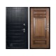 Дверь входная взломостойкая ALBERO BLACK, цвет Альберо Блэк Рисунок грань, панель - Рим багет цвет Коньяк