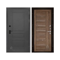 Взломостойкая SOLID, цвет cерый нубук soft, панель - light 2110 (зеркало) цвет Серый велюр