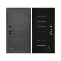 Взломостойкая SOLID, цвет cерый нубук soft, панель - light 2110 (зеркало) цвет Шоко велюр