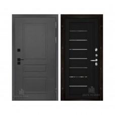 Взломостойкая SOLID, цвет cерый нубук soft, панель - light 2110 (зеркало) цвет Шоко велюр