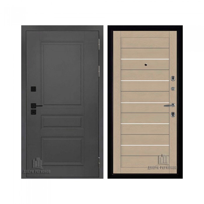 Взломостойкая SOLID, цвет cерый нубук soft, панель - light 2127 цвет Кремовый soft