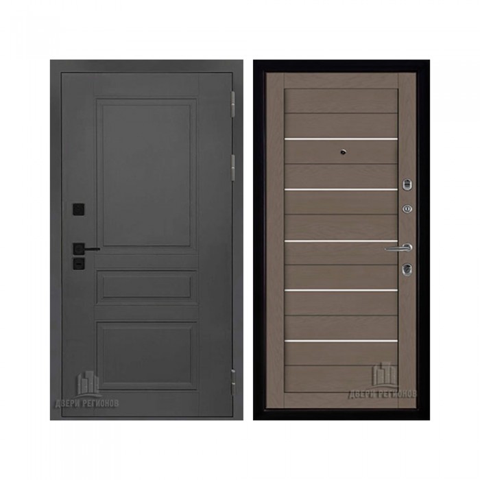 Взломостойкая SOLID, цвет cерый нубук soft, панель - light 2127 цвет Тортора soft