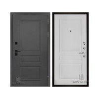 Взломостойкая SOLID, цвет cерый нубук soft, панель - Турин цвет Эмаль белая