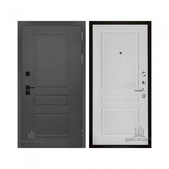 Взломостойкая SOLID, цвет cерый нубук soft, панель - Турин цвет Эмаль белая