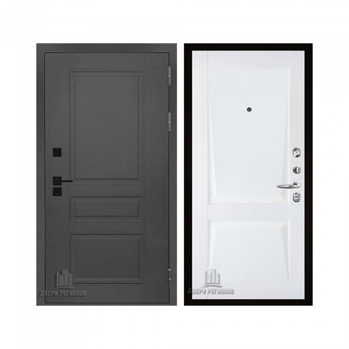 Взломостойкая SOLID, цвет cерый нубук soft, панель - perfecto цвет Белый бархат