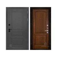 Взломостойкая SOLID, цвет cерый нубук soft, панель - Фоборг цвет Античный орех