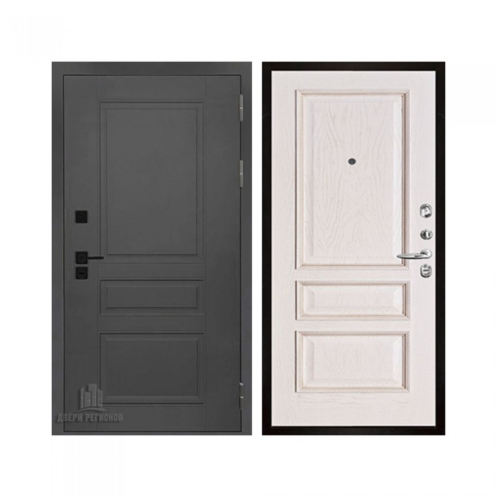 Взломостойкая SOLID, цвет cерый нубук soft, панель - Вена цвет Белая патина