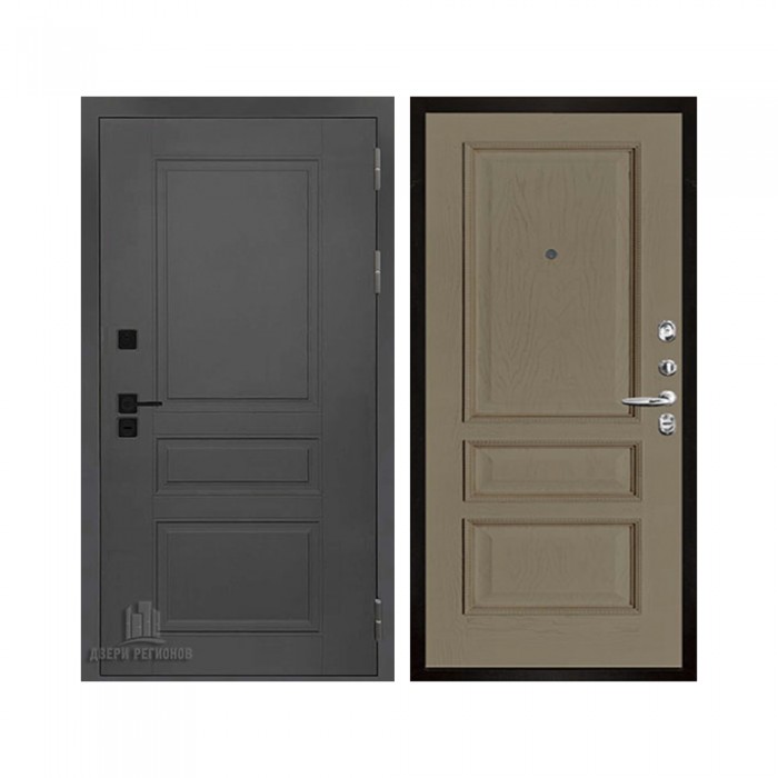 Взломостойкая SOLID, цвет cерый нубук soft, панель - Вена цвет Нефрит