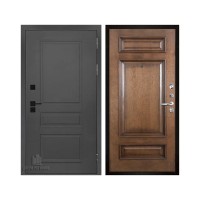 Взломостойкая SOLID, цвет cерый нубук soft, панель - Рим багет цвет Коньяк