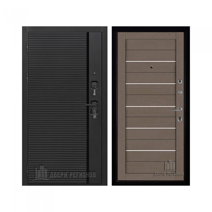 Президент Стайл, цвет Чёрная Мягкая Шагрень, панель - light 2127 цвет Тортора soft