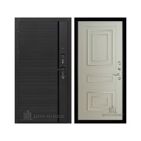 Президент Стайл, цвет Чёрная Мягкая Шагрень, панель - 62001 цвет Светло-серый Серена