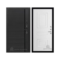 Президент Стайл зеркало, цвет Чёрная Мягкая Шагрень, панель - 62001 цвет Белая Серена