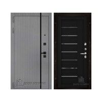 Президент Лайн Титан, цвет Чёрная Мягкая Шагрень, панель - light 2110 (зеркало) цвет Шоко велюр