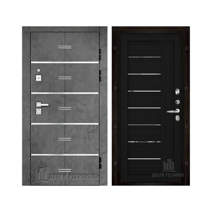 Флагман Z, цвет Бетон графит, панель - light 2110 (зеркало) цвет Шоко велюр