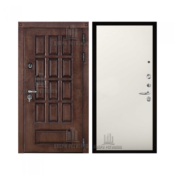 Уличная Центурион Термо, цвет Лиственница мореная + черная патина, панель - aurum цвет Магнолия гладкая