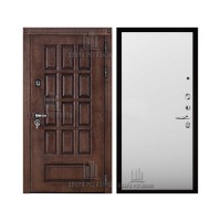 Уличная Центурион Термо, цвет Лиственница мореная + черная патина, панель - aurum цвет Манхэттен гладкий