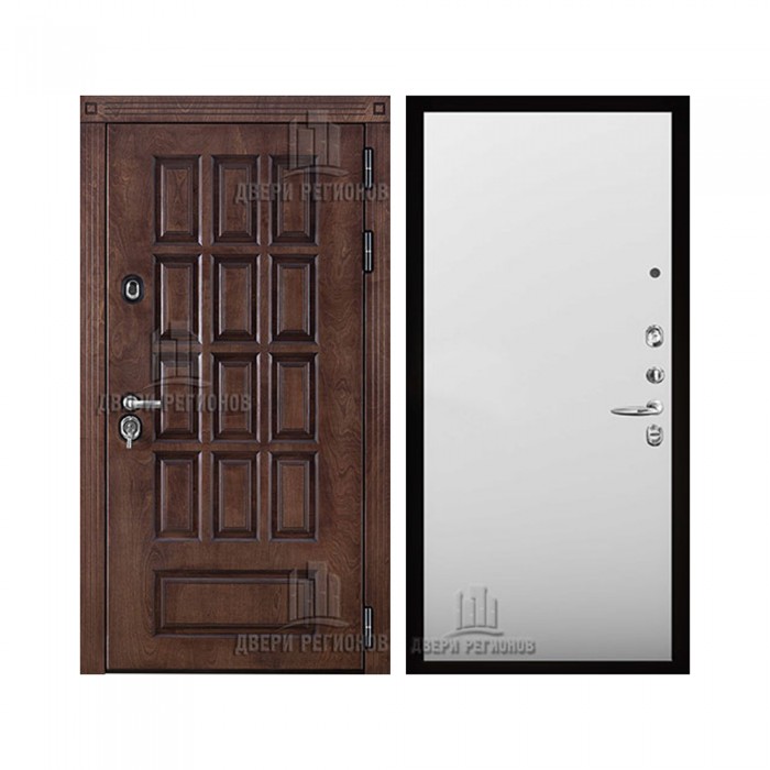 Уличная Центурион Термо, цвет Лиственница мореная + черная патина, панель - aurum цвет Манхэттен гладкий