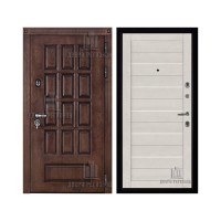 Уличная Центурион Термо, цвет Лиственница мореная + черная патина, панель - light 2127 цвет Бьянка soft