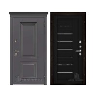 Уличная Гранит Термо, цвет Горький шоколад, панель - light 2110 (зеркало) цвет Шоко велюр