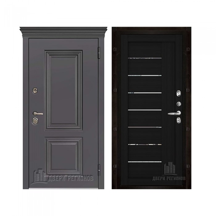 Уличная Гранит Термо, цвет Горький шоколад, панель - light 2110 (зеркало) цвет Шоко велюр