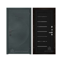 Уличная Малахит Термо, цвет Зеленый темный, панель - light 2110 (зеркало) цвет Шоко велюр