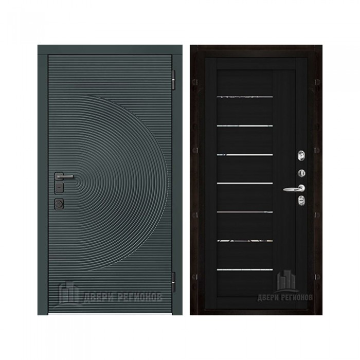 Уличная Малахит Термо, цвет Зеленый темный, панель - light 2110 (зеркало) цвет Шоко велюр