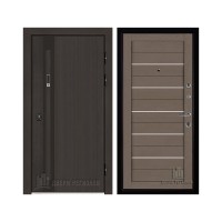 Дверь входная уличная Элит Термо, цвет Темный дуб, панель - light 2127 цвет Тортора soft