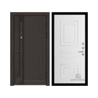 Дверь входная уличная Элит Термо, цвет Темный дуб, панель - 62001 цвет Белая Серена