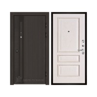 Уличная Элит Термо, цвет Темный дуб, панель - Вена цвет Белая патина