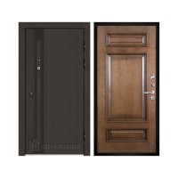 Уличная Элит Термо, цвет Темный дуб, панель - Рим багет цвет Коньяк