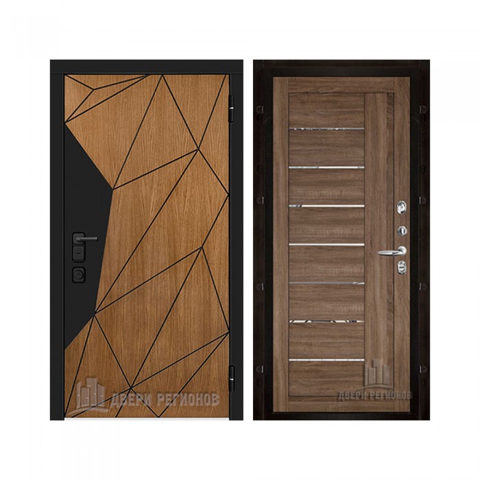 Уличная Композит Термо, цвет Тик, панель - light 2110 (зеркало) цвет Серый велюр