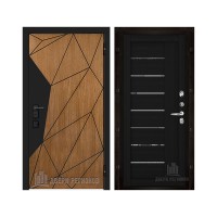 Уличная Композит Термо, цвет Тик, панель - light 2110 (зеркало) цвет Шоко велюр