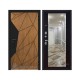 Дверь входная уличная Композит Термо, цвет Тик, панель - Зеркало maxi цвет Венге