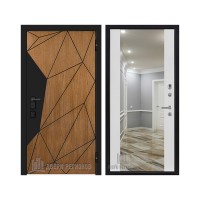 Уличная Композит Термо, цвет Тик, панель - Зеркало infinity цвет Белый