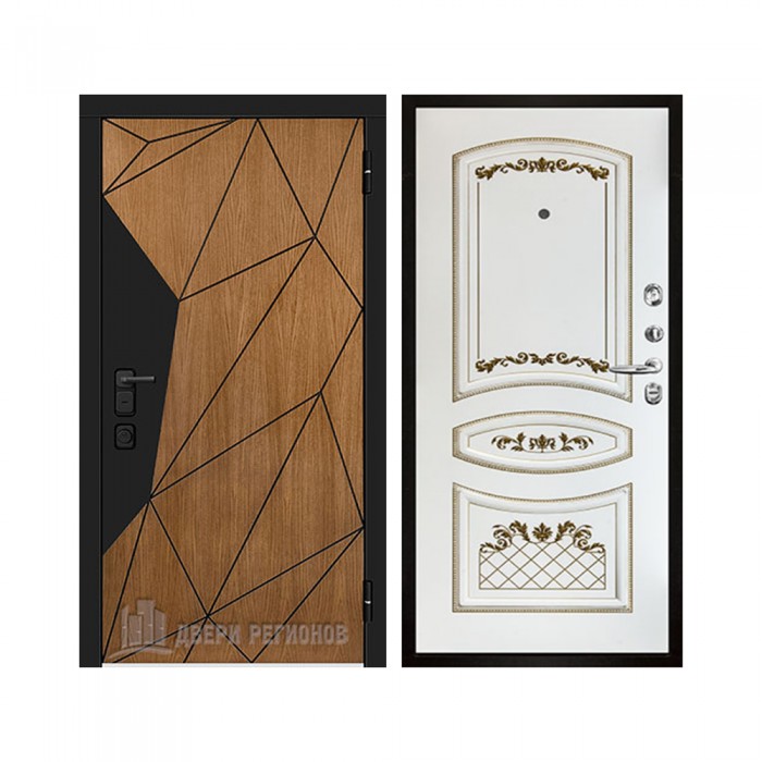 Уличная Композит Термо, цвет Тик, панель - Алина цвет Эмаль белая/Патина золото