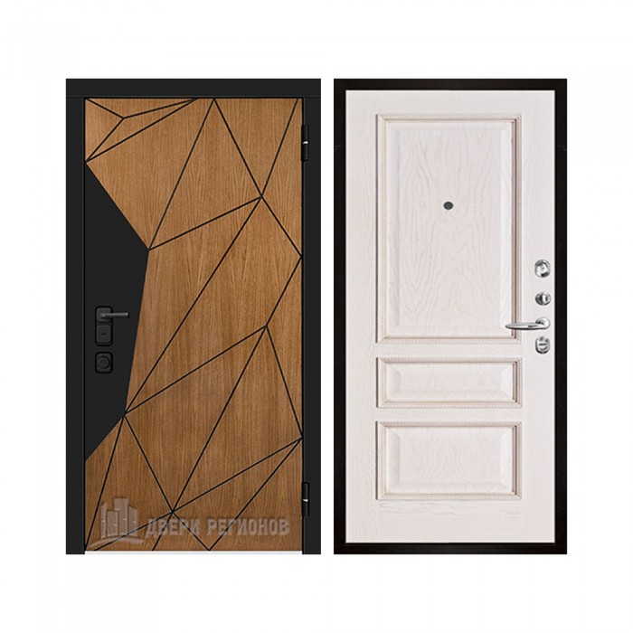 Уличная Композит Термо, цвет Тик, панель - Вена цвет Белая патина