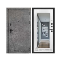 Прогресс Лайт Z, цвет Темный бетон, панель - Прогресс Лайт z цвет Шагрень Белая + Зеркало