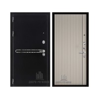 Президент S1Z, цвет Графит с блестками антик, панель - Лайн 1 цвет Галечный серый