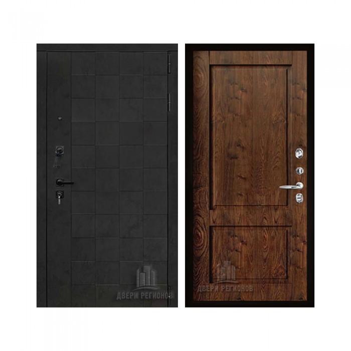 Quadro (Квадро), цвет Бетон графит темный 10 мм, панель - Сицилия цвет Орех шоколадный