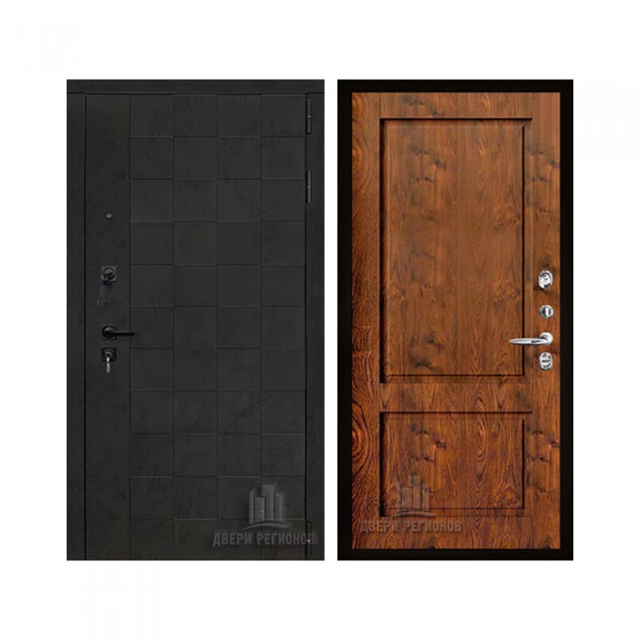 Quadro (Квадро), цвет Бетон графит темный 10 мм, панель - Сицилия цвет Орех натуральный