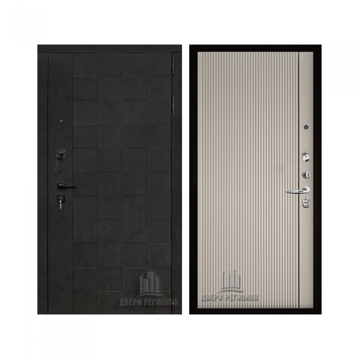 Quadro (Квадро), цвет Бетон графит темный 10 мм, панель - Лайн 1 цвет Галечный серый