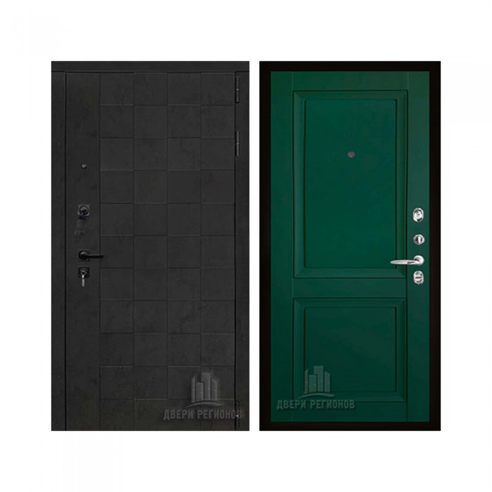 Quadro (Квадро), цвет Бетон графит темный 10 мм, панель - decanto цвет Зеленый бархат