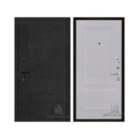 Quadro (Квадро), цвет Бетон графит темный 10 мм, панель - Престиж 1-2 цвет Серый шелк