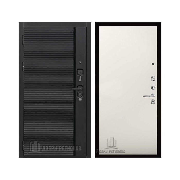 Президент Стайл, цвет Чёрная Мягкая Шагрень, панель - tamburat 4100 цвет Магнолия