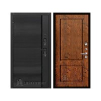 Президент Стайл, цвет Чёрная Мягкая Шагрень, панель - Сицилия цвет Орех натуральный