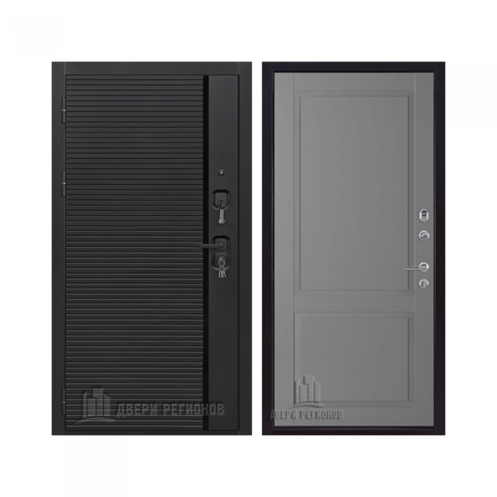 Президент Стайл зеркало, цвет Чёрная Мягкая Шагрень, панель - Нова цвет Антрацит